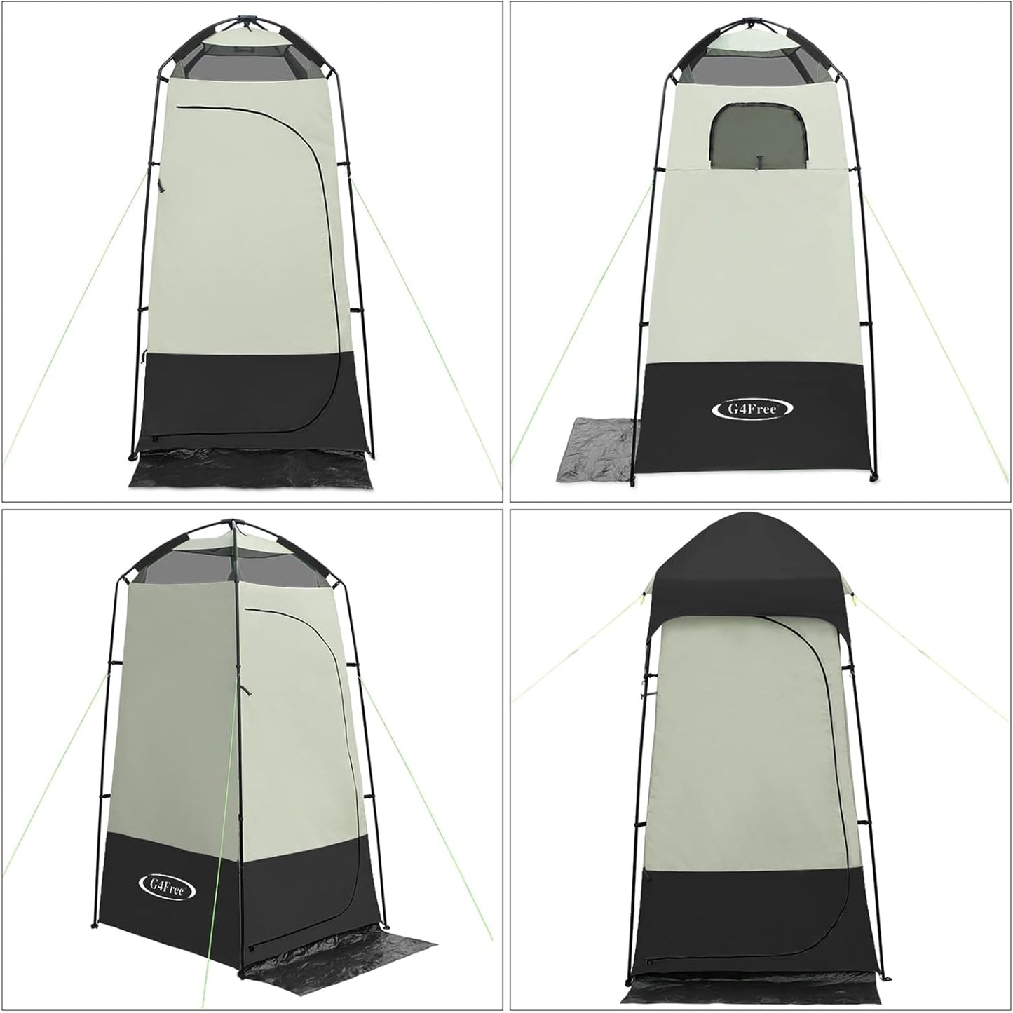 G4Free Camping Shower Tent Privacy Tent Dressing Changing Room Portable Toilet Rain Shelter for Beach with Carry Bag