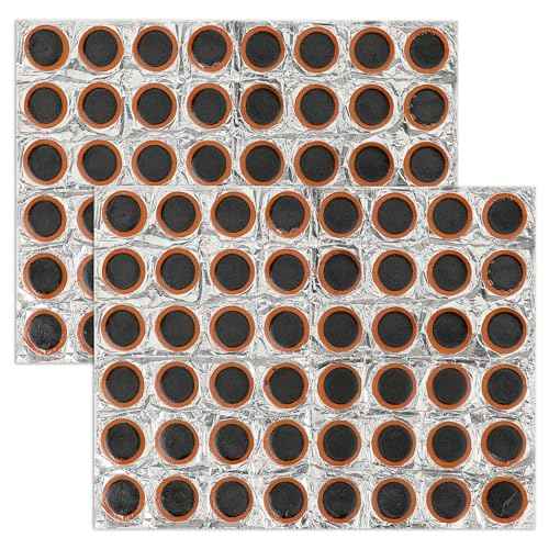 Mozeat Lens 96Pcs Rubber Bike Tire Patches Not Self-Adhesive Rubber Patch Motor Bicycle Bike Tyre Tire Inner Tube Puncture Rubber Patches Repair Kit