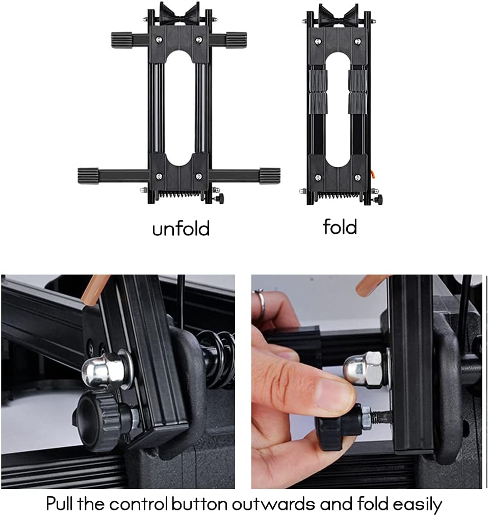 Sports Foldable Alloy Bicycle Stand Bike Floor Parking Rack Steady Wheel Holder Fit 20"-29" BikesIndoor Home Garage Cycling Storage Organizer Cycle Tires Rack Holder for Mountain and Road Bike