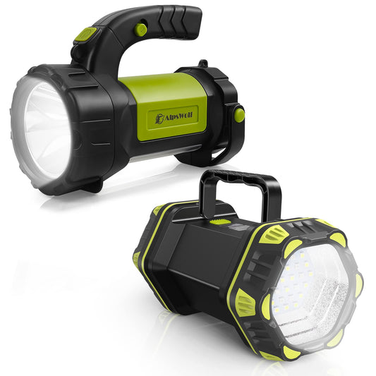 AlpsWolf Flashlights Rechargeable, LED Camping Lantern with 800LM, 3600 Capacity Battery Powered, Portable Bright Camping Light for Emergency, Outdoor Hiking, Power Outages