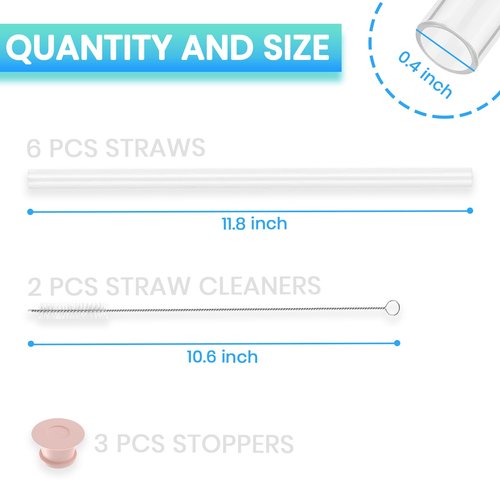 BOSORIO 11pcs Spill Stoppers and Straws Comppatible with Hydroflask Tumbler, Replacement Straw Accessories for Hydro Flask Tumbler 20oz, 28oz, 32oz, 40oz, Fits Most Straws(Pink