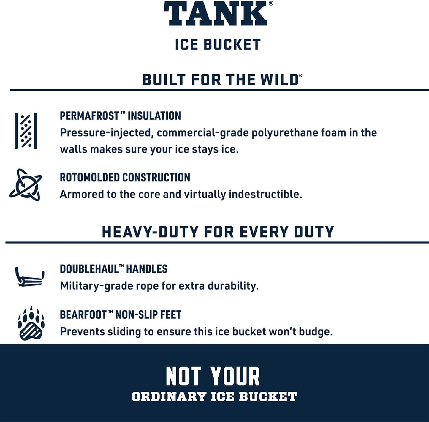 YETI Tank 45 Cooler - Durable Insulated Bucket for Outdoor Adventures