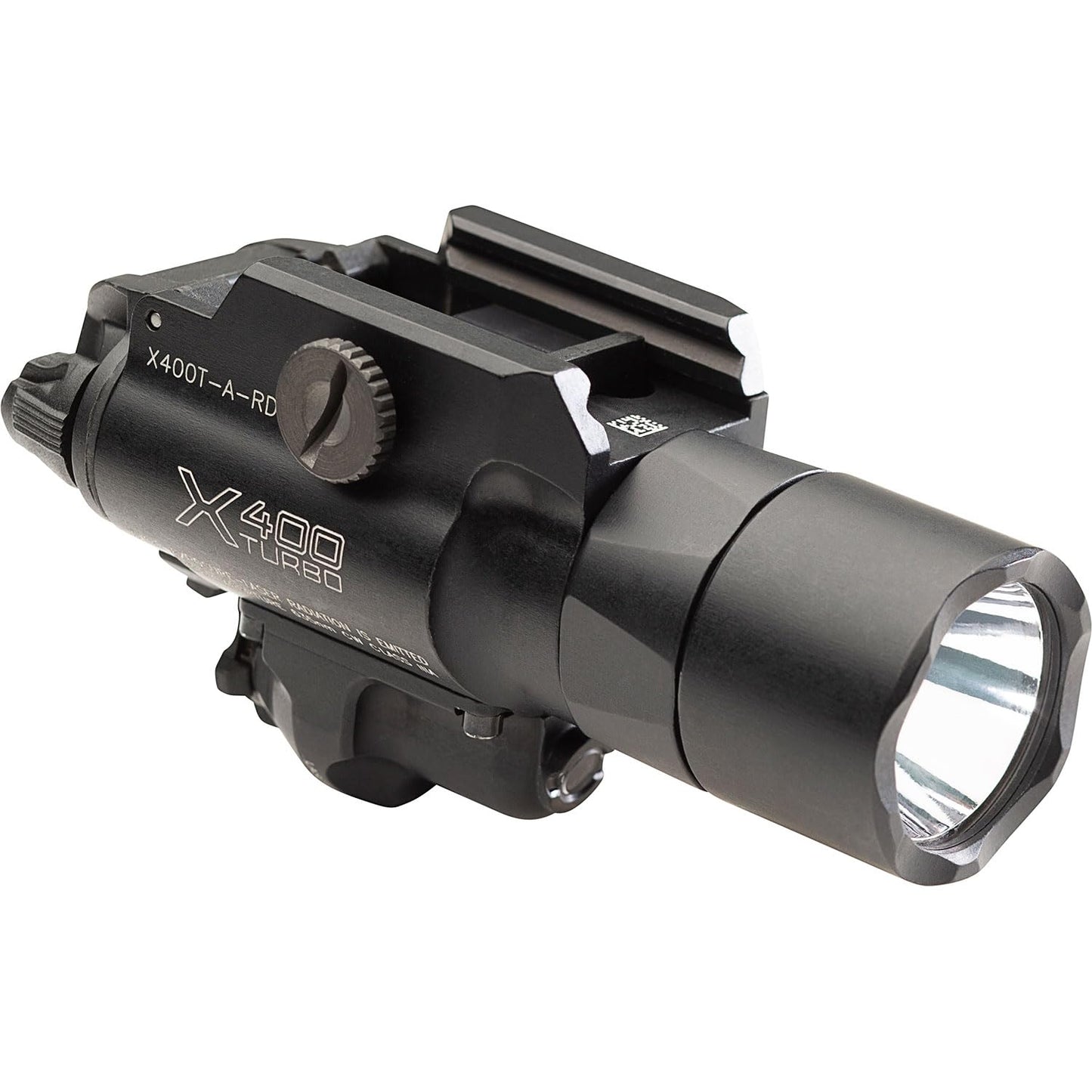 SureFire X400 Turbo 650 Lumen WeaponLight with 635 nm Red Laser, Universal/Pick Mount, 66,000 Candela, IPX4 Waterproof (X400T-A-RD)