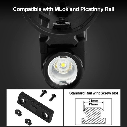 XYH-Win Green Laser Sight with 1000 Lumens Flashlight Compatible with M-Lok and Picatinny Rail with Strobe Function