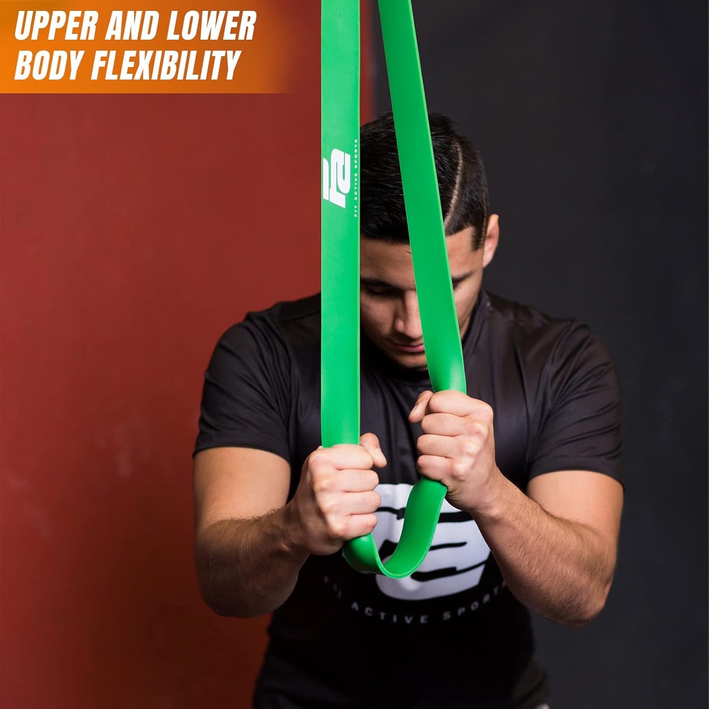 Fit Active Sports Resistance Workout Exercise Bands for Home, Gym, Stretching, Strength Training, Weightlifting, Pull Up Assist - Indoor and Outdoor Use