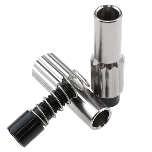 Haidong Bicycle Cable Adjuster Line Regulator Adjuster Regulator housing cover Three colors Bike Brake Cable Gear Shift Connector(red, black and silver) -6PCS