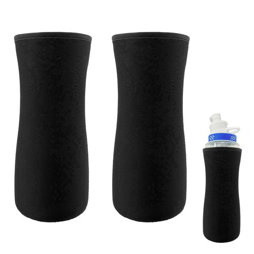 Tridesent 2Pcs Neoprene Insulated Sleeve for Cirkul 32oz Plastic & Stainless Steel Water Bottle - Black