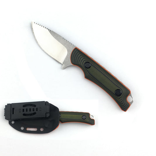 6.3 Inches Fixed Blade Knife with Kydex Sheath, 8Cr13Mov Blade, Full Tang G10 Handle, EDC Camping Hunting Knife for Men