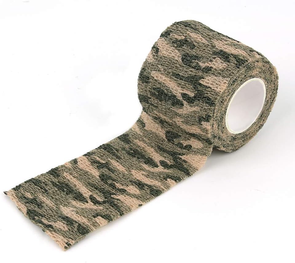 AIRSSON 6 Rolls Camo Tape Camouflage Form Wrap 1.96'' x 177'' Self-Adhesive Camo Stretch Bandage for Flashlights Bicycle Camera