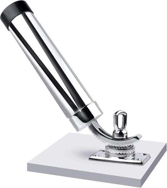 All Angle Deck-Mount Adjustable Fishing Rod Holder - 360° Adjustable - Flange Mount 90 Degrees, Marine Quality