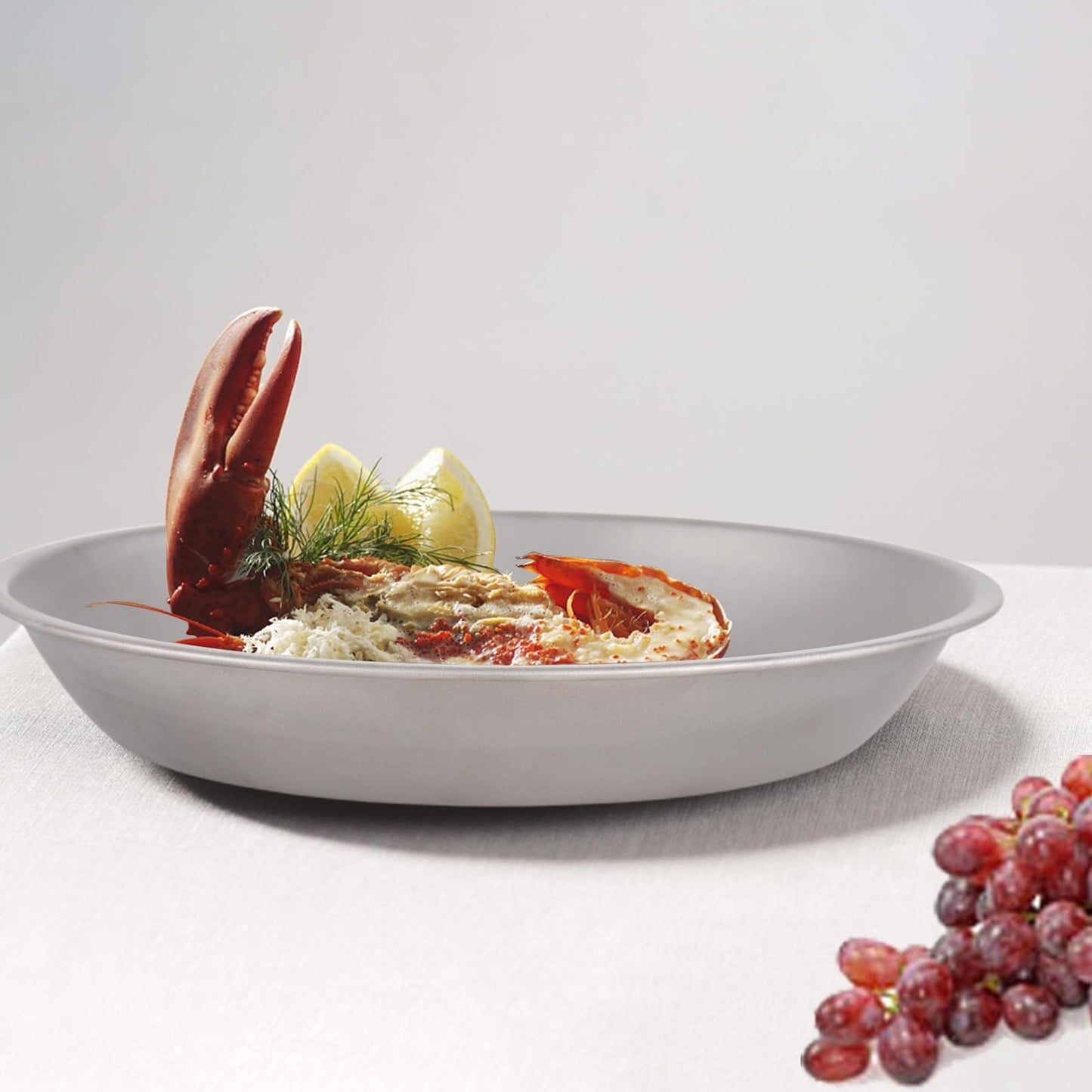 Aomiun Titanium Camping Plate Set of 8, Ultralight Durable Titanium Dish Plate with Folding Forks Spoons, Portable Round Dinner Plates Outdoor Camping Pan Tableware Utensils for BBQ Hiking Picnic