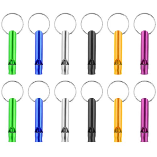 Mabor 12 Pcs Emergency Whistle Survival,Gather Team Members Outdoors,Hyper Whistle Keychain, 571534_1_y6pB5tXFy