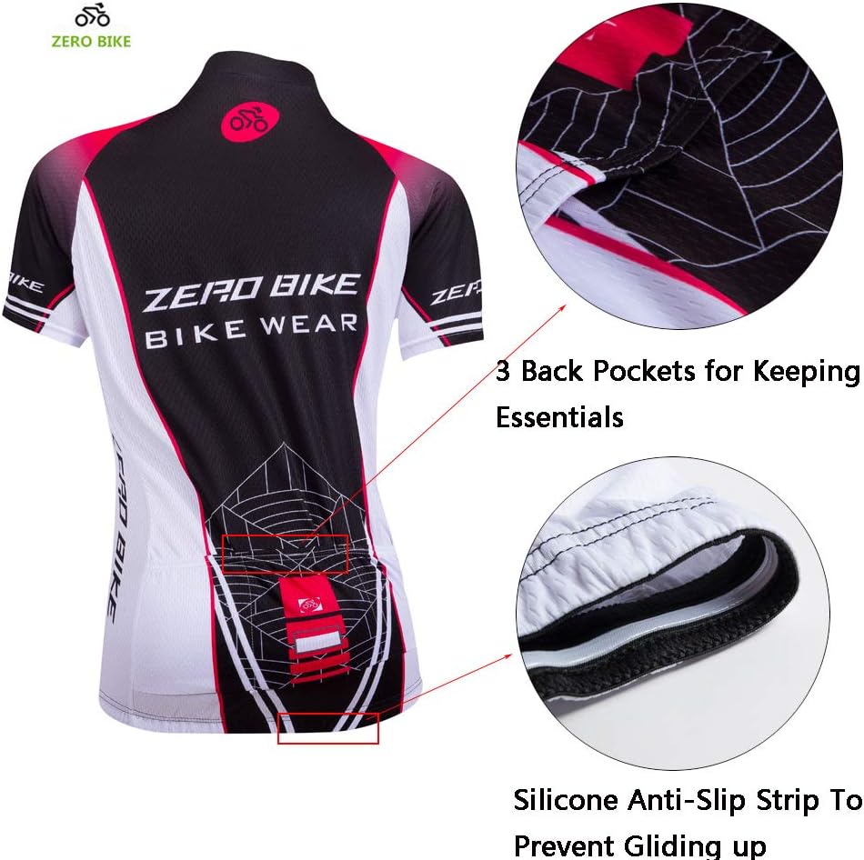 ZEROBIKE® Women's Short Sleeve Cycling Jersey Jacket Cycling Shirt Quick Dry Breathable Mountain Clothing Bike Top
