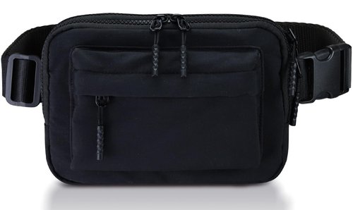 NWT XPEDITION Crossbody Bags for Women & Fanny Pack for Men, Lightweight Adjustable Strap Belt Bag for Travel, Running, Hiking with Multiple Pockets, Black