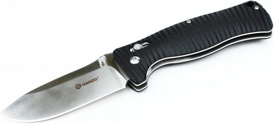 Ganzo G720-GR Tactical Folding Knife Window Breaker 440C Blade Army Green G10 Handle w/Paper Box & Draw String Bag G720