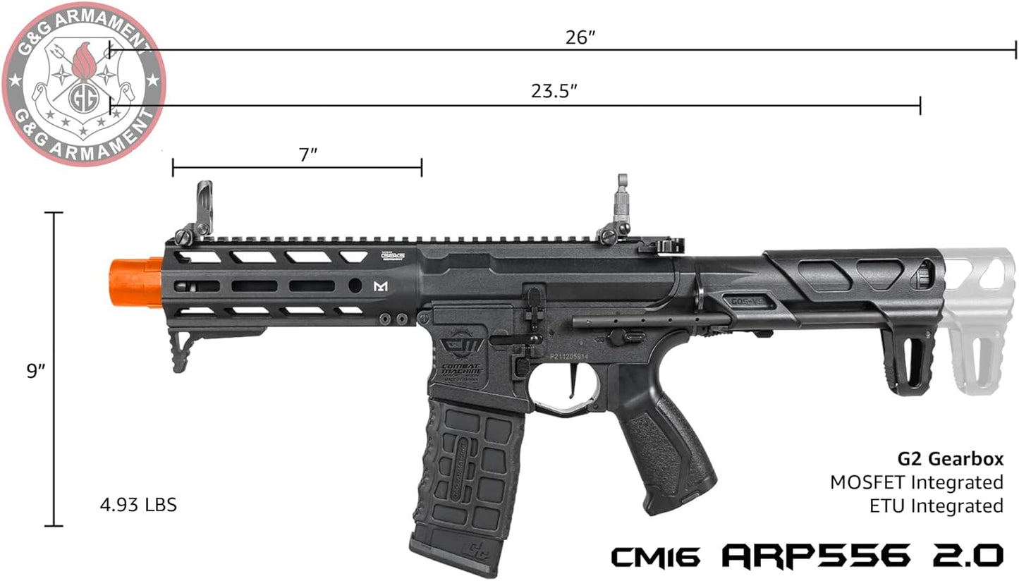 G&G CM16 ARP-9 CQB 6mm AEG Airsoft w/MOSFET