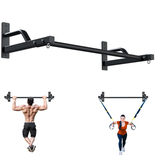 2025 Upgrade Pull Up Bar Wall Mounted - 600 lbs Heavy Duty Strength Training Pull-Up Bars, Ideal Rogue Pull Up Bar for Home and Commercial Gym, Easy Installation Chin Up Bar, Versatile Garage Pullup Bar
