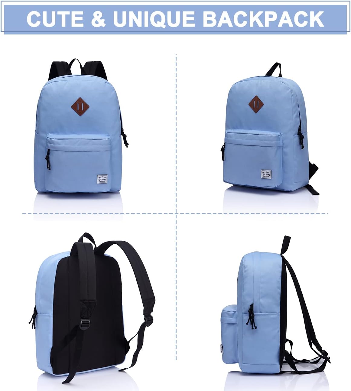VASCHY Backpacks Handbags, Lavender, M