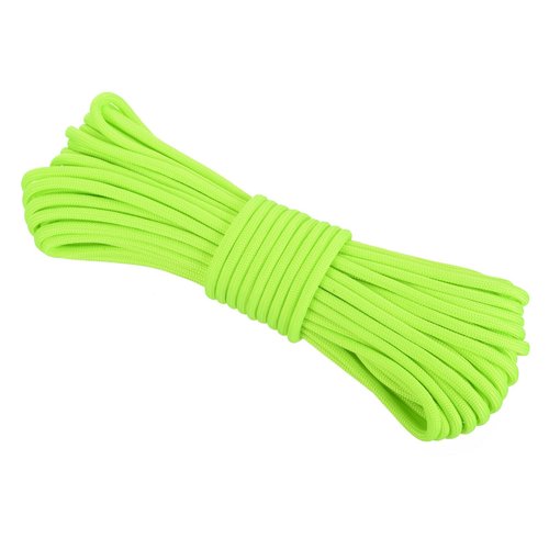 Rebower 550 Paracord Rope 49ft, 4mm Thin Paracord Nylon Cord 7-Strand Core [for Tent Camping Outdoor Gear] - Fluorescent Green