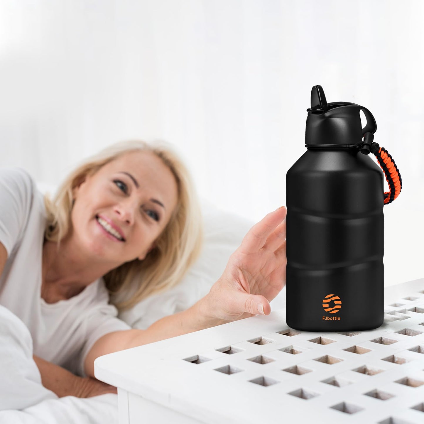 Fjbottle 1 Replacement Straw Lid for 14oz/20oz/27oz/34oz/50oz/64oz Water Bottles