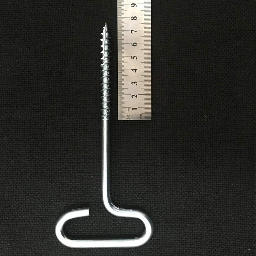 4Pcs Heavy Duty Tent Stakes, 18cm Ground Anchors, Threaded Peg for High Winds, Ice Fishing Shelter Nails, Metal Stake for Outdoor Summer Camping Activities, Durable Tent Fixer Spikes