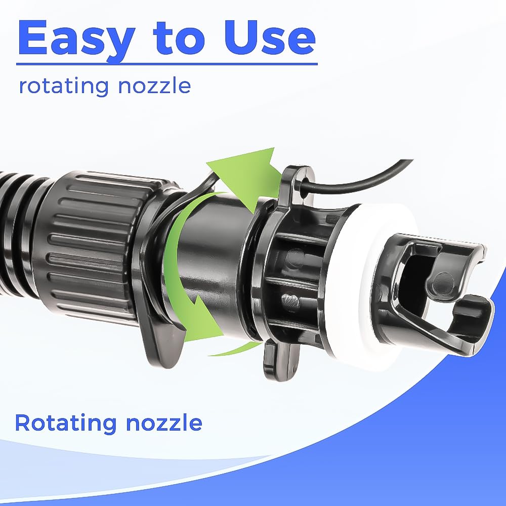 Yetaha Paddle Board Pump Adapter Set, Sup Air Pump Air Hose Connector, Removable Air Hose Kit with 6 Air Nozzles for HT781/HT782/HT790 Electric SUP Pump