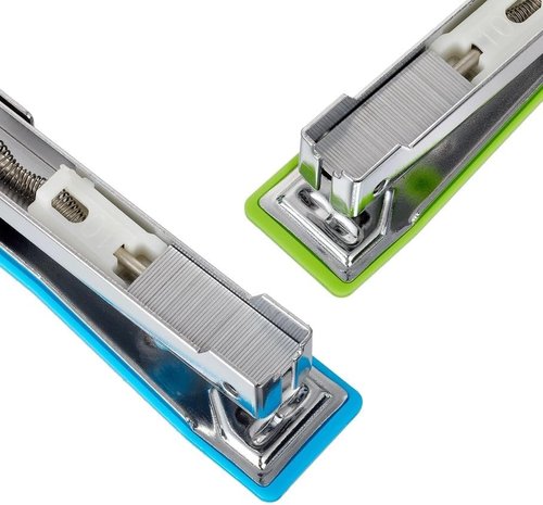 Ellie 2 Mini Stapler - Cute Desk Stapler, Standard Staples (Blue & Green) for Office & School Supplies