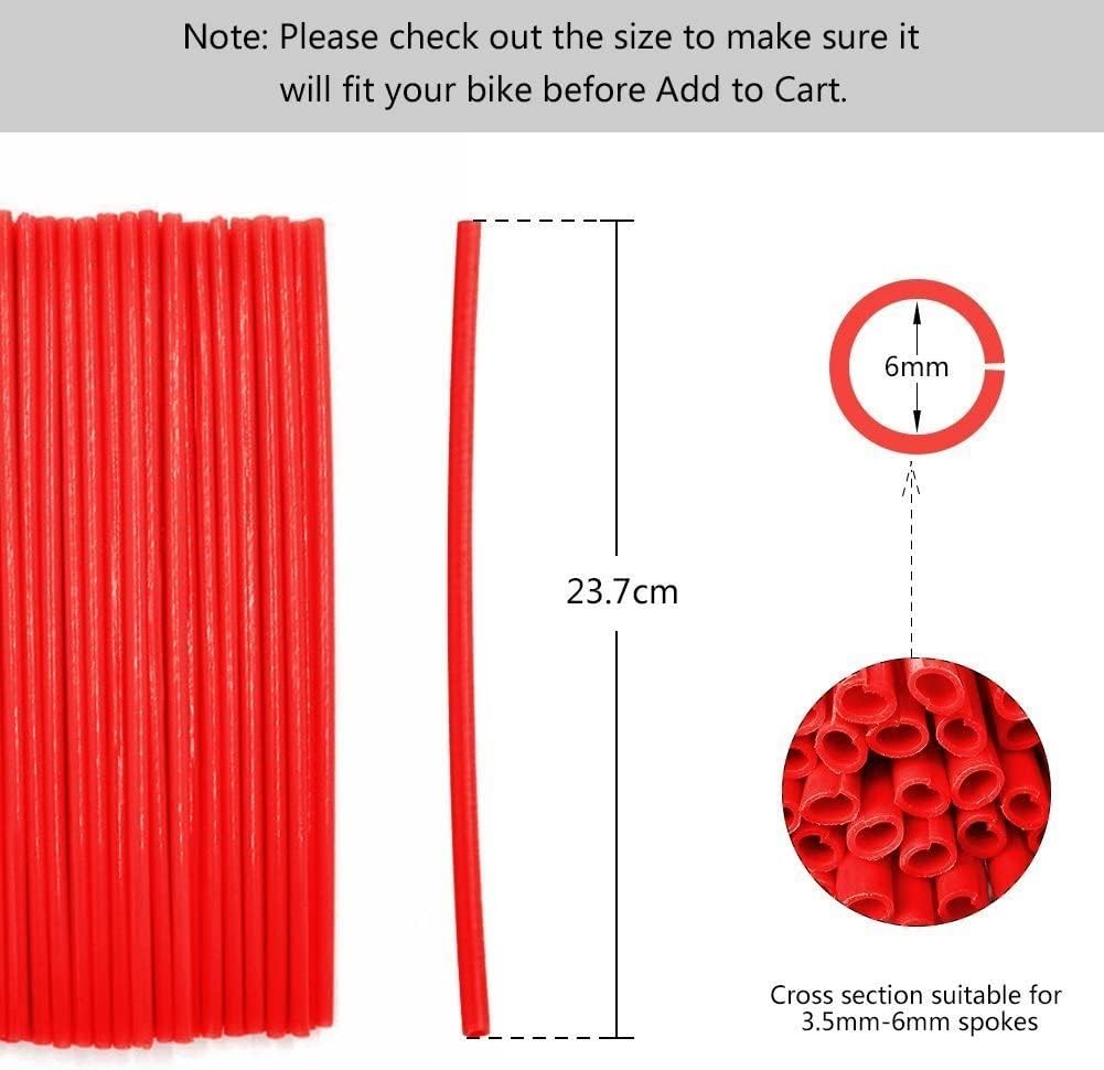 72Pcs Universal Spoke Skins Cover - Ovelur Wheel Spoke Wraps Skins Pipe Trim Decoration Protector For Motorcycle Dirt Bike Yamaha Harley Suzuki(Pink)