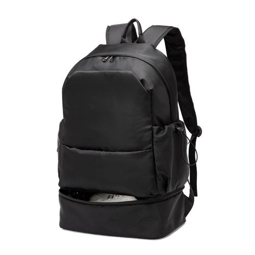 seyfocnia Gym Backpack for Men,Waterproof Travel Backpack With Shoe Compartment Lightweight Sports Gym Bag Casual Daypack-Black