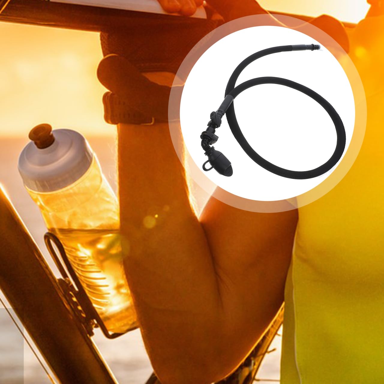 GOOHOCHY Water Bag Straw Replacement Drink Tube for Hydration Bladder with Quick-Connect Auto Shutoff Valve TPU Insulated Hose for Hiking Cycling and Running