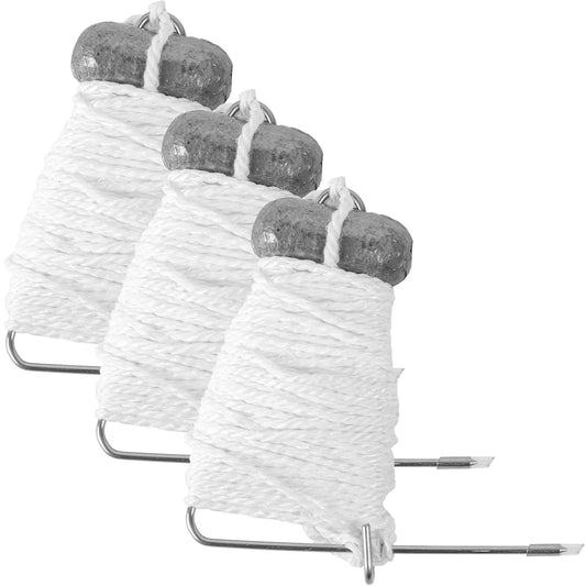 A1FISHER 3Packs Crab Throw Line Length 30FT/9.14M with 4OZ Lead Weight Crab Trap Line