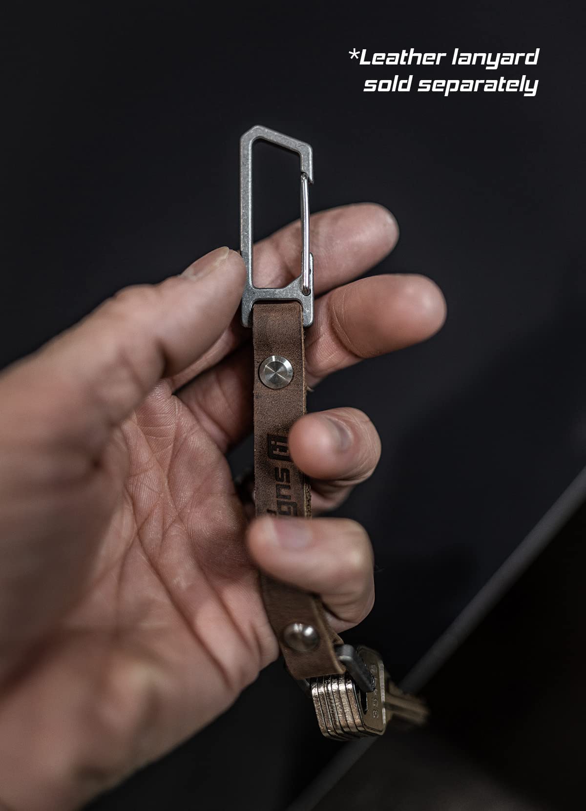 Exceed Designs TIRANT Latch (Jet-Black) Minimal 6Al-4V Titanium Carabiner & Bottle Opener - Keychain, Key Rings, or Key Organizer
