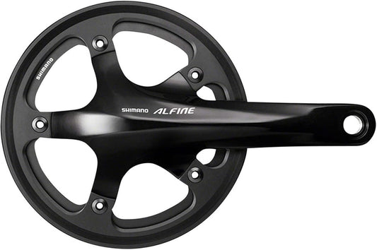 Shimano Alfine 9-Speed Crankset with Chain Guard - FC-S501, 170mm, 39T, Black