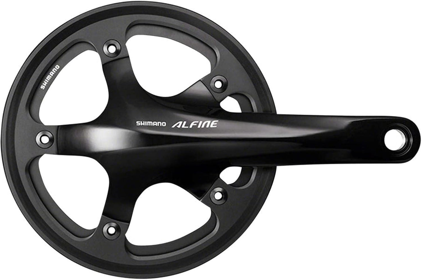Shimano Alfine 9-Speed Crankset with Chain Guard - FC-S501, 170mm, 39T, Black