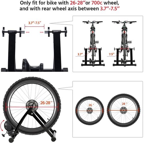 Magnetic Bike Trainer Stand for Indoor Cycling - Fits 26-28in & 700C Wheels