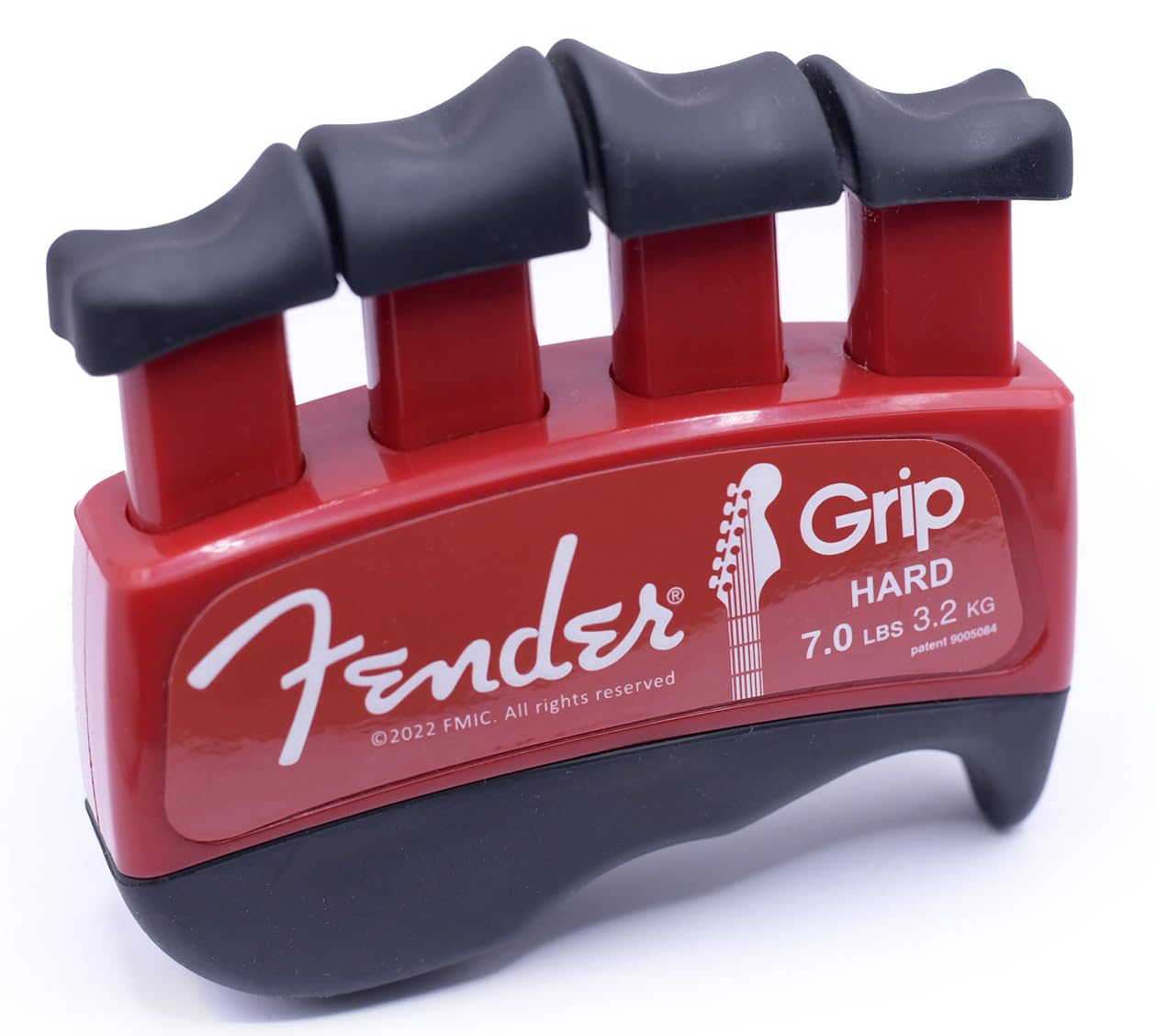 Fender GRIP Hand and Finger Exerciser (Hard - 7lbs / 3.2kg) – Best Ergonomic Finger Strengthener to improve play on all stringed instruments (Guitar, Bass, Violin, etc.)