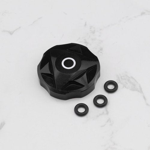 SG Store 2PCS Bicycle Front Fork Cap Shock Gas Cover Bike Suspension Cover Aluminum Alloy Cap Shoulder Protector Parts for Mountain Bicycle Road Bike, Black