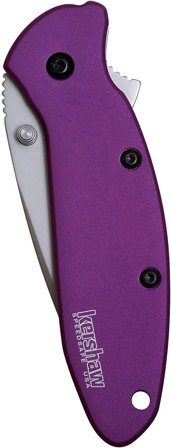 Kershaw Scallion Pocket Knife, 2.4 inch Folding Blade, SpeedSafe Assisted Opening, Perfect EDC, Made in the USA, Multiple Styles