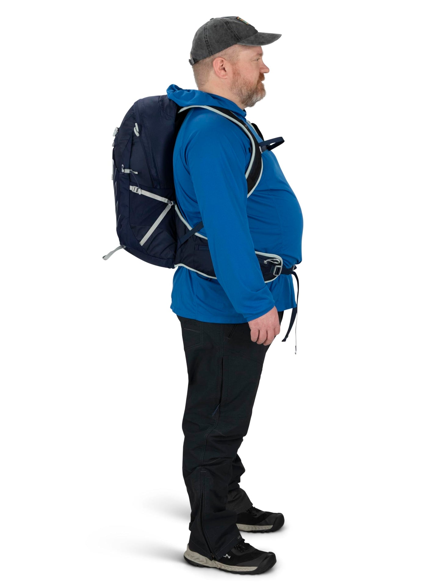 Osprey Talon 22L Men's Hiking Backpack with Hipbelt, Ceramic Blue, S/M, Extended Fit