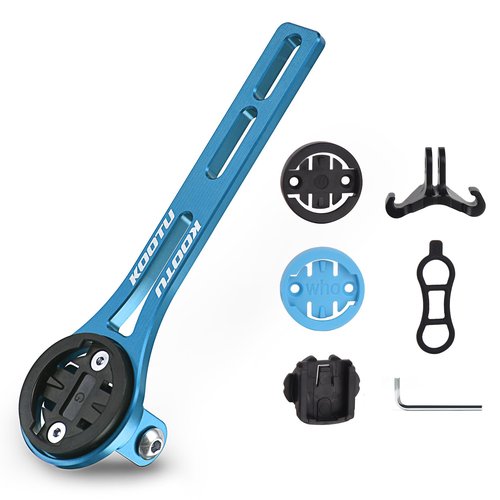 KOOTU Aluminium Alloy Bicycle Computer Mount for Road Bike Integrated Handlebar Compatible for Garmin Edge, Wahoo Elemnt, Bryton, Cateye, GoPro Camera and Light Attachment