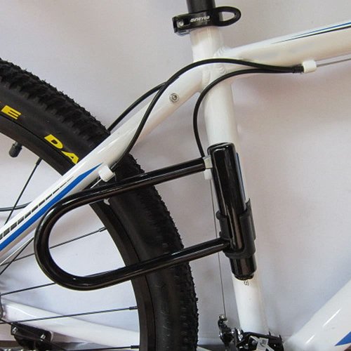Bike U-Lock Heavy Duty Anti Theft Secure Locks with Keys and Mounting Bracket for Electric Scooters, Mountain Bikes, Road Bicycles, Doors