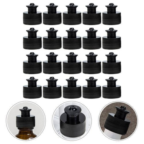 Upkoch 10pcs Bottle Caps Hand Drawn Mineral Seal Mineral Water Bottle Tops Push and Pull Round Kettle Dish Replacement Cover Plastic Bottle Caps Leakproof Waterbottles