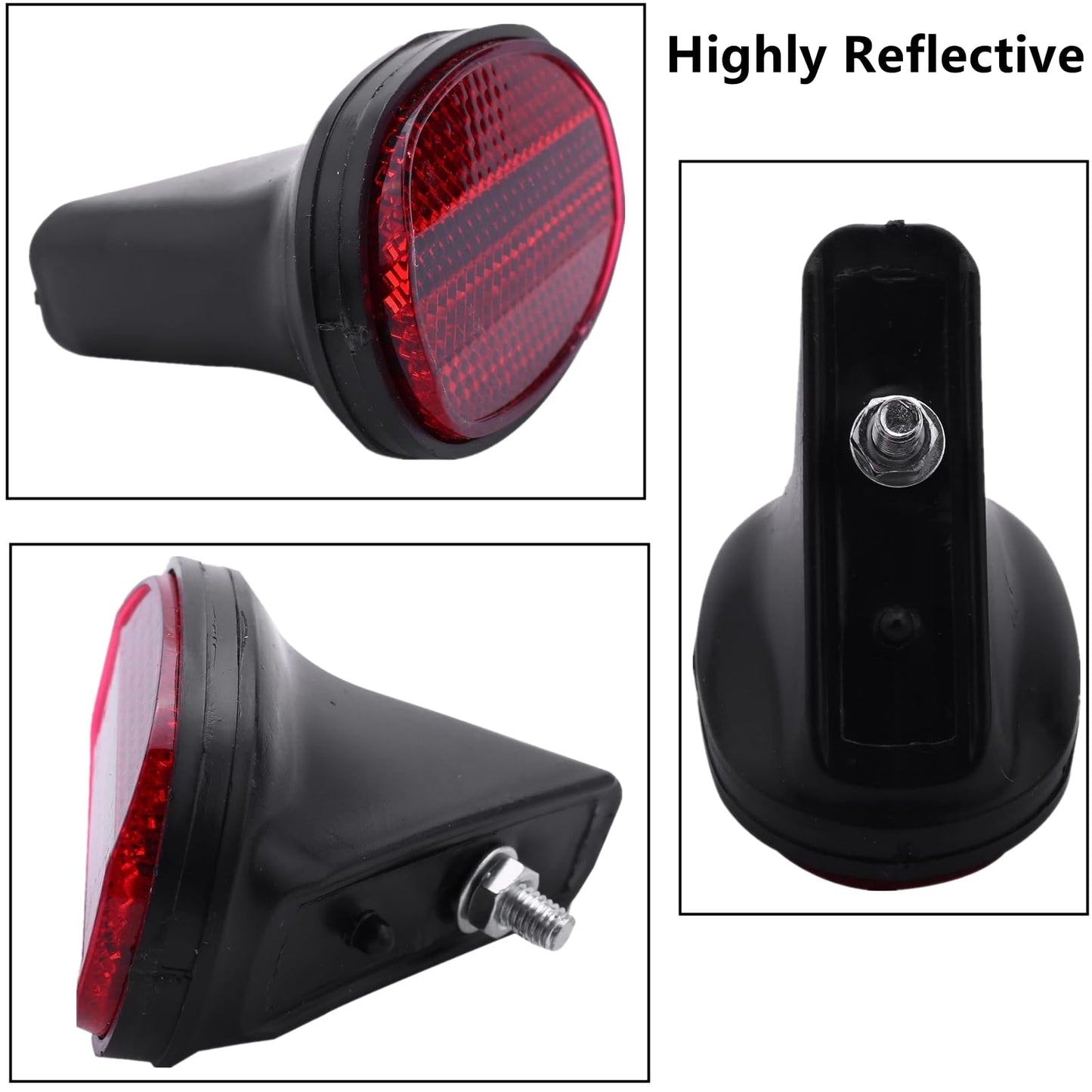 FJYXCHENXM Bicycle Rear Rack Reflector, 2 Pcs Bike Reflectors Bicycle Rear Tail Reflector Red Front Reflective Rear Warning Light Bicycle Accessories Plastic Housing Reflective Accessorie for Bike