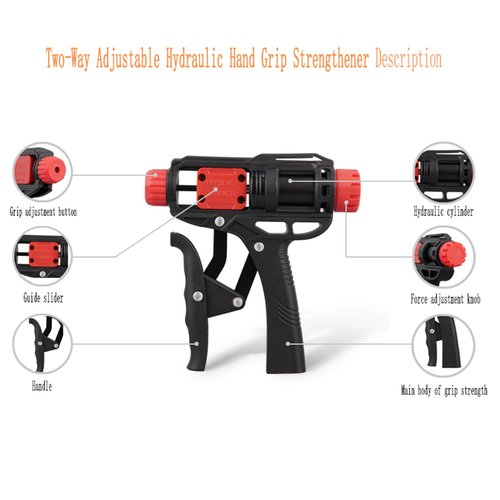 Grip Strength Trainer, Adjustable Hydraulic Hand Grip Strengthener for Strength Training, Wrist Strength with Adjustable (50-165lbs) for Man and Women Hand Grip Strength Trainer