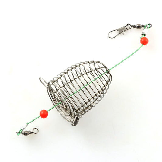 JCBIZ 6pcs Stainless Steel Wire Carp Fishing Bait Feeder Basket Holder Fishing Tackle Accessories