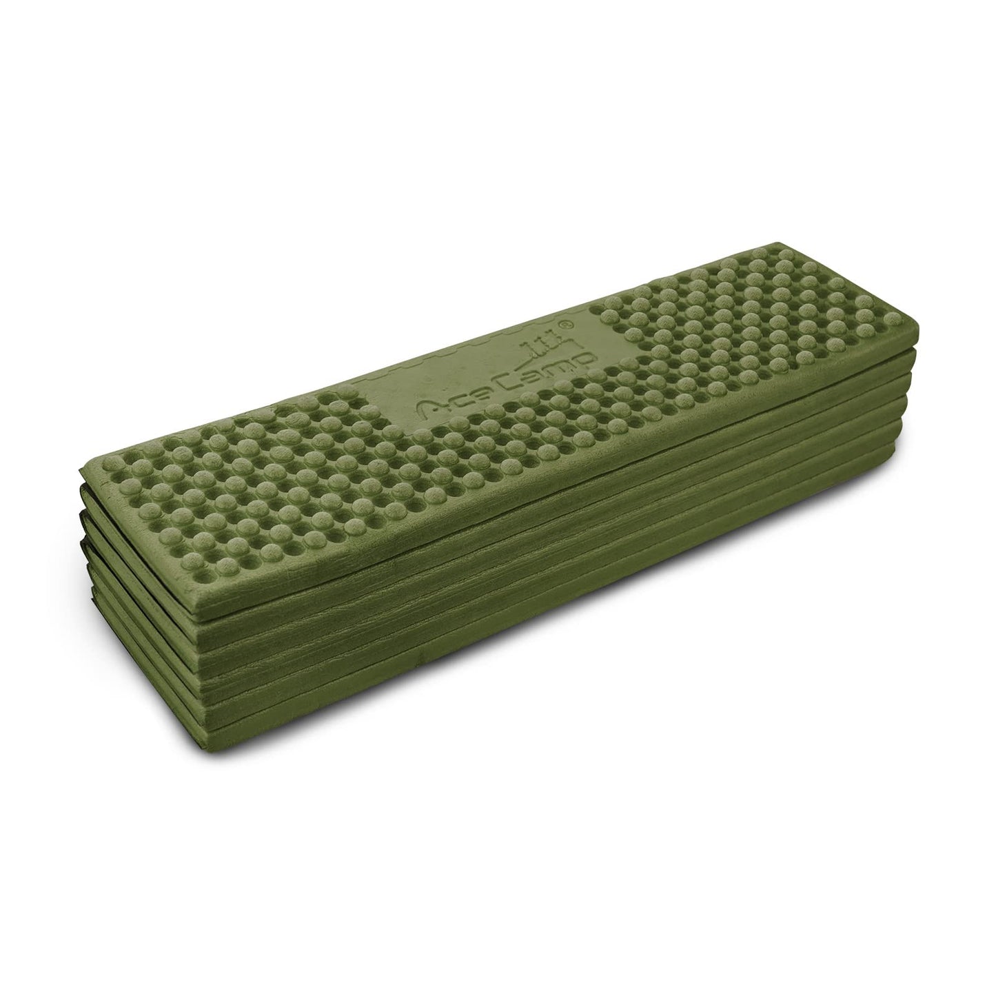 AceCamp Portable Foam Sleeping Pad, Full Length Accordion Sleeping Mat for Camping & Hiking, Lightweight, Soft & Compact Cushion for Sleeping Bag, Comfort, Tent, Rocky Terrain Green