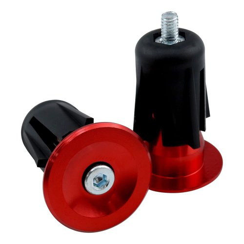 Yocimango 2pcs Handlebar plug Bicycle handlebar end cover Aluminum handle plug for mountain bike Suitable for mountain bike road bike without logo（Red）