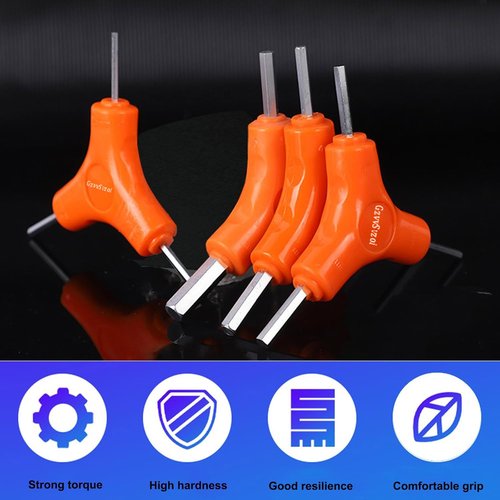 GzvvSvzoi Bicycle Hex Wrench Tool, 3-Way Y Allen Bike Torque Spanner Internal Hex Cycling Repair Tool (Size 2.5, 3, 4, 5, 6, 8 MM)