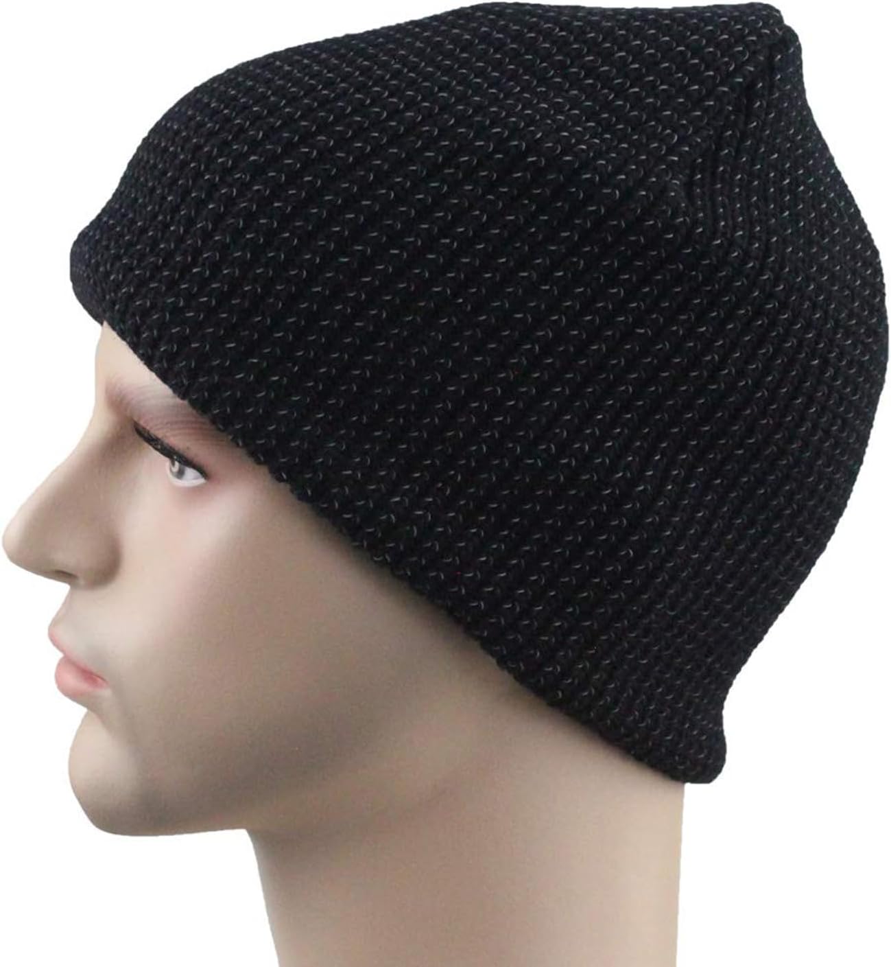 Reflective Hat for Men Women Reflective Running Beanie Hat Black Night Running Walking Winter Beanie Hat Fishing Hat