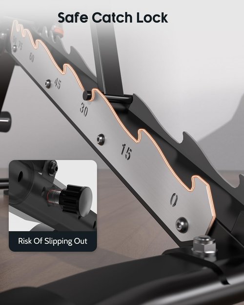 Lusper Weight Bench for Home Gym, Adjustable and Foldable 800LB Weight Bench, Multi-Purpose Workout Bench for Bench Press Sit up Incline Flat Decline (Black 800LB)